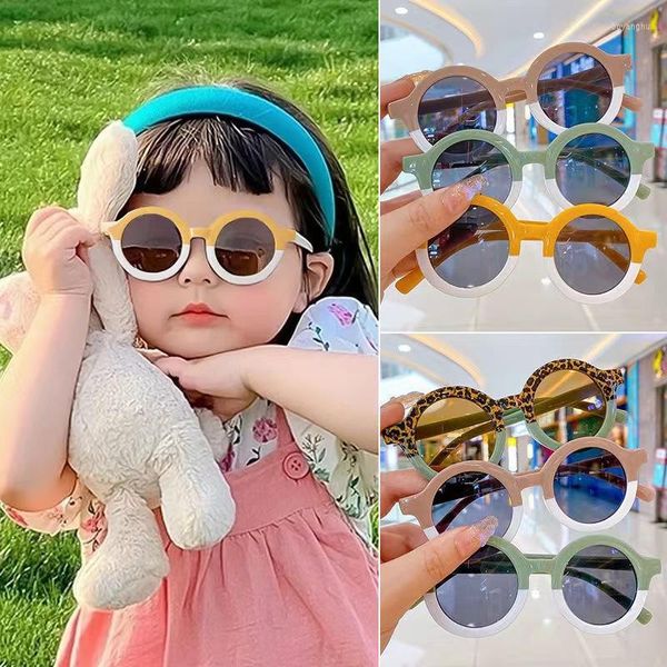 Gafas de sol marca marco redondo lindo niños UV400 gafas niño niñas encantador bebé gafas de sol niños