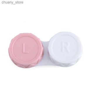 Coupes de lunettes de soleil 1 / 2pcs Lunettes Contact Contact Contact Boîte Contact Case For Eyes Travel Kit Holder Container Accessoires de voyage en gros Y240416