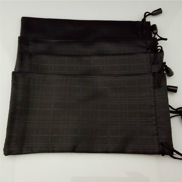 Estuches para gafas de sol 100 pcslot Estuche para anteojos Bolsa de tela a cuadros impermeable suave Bolsa Color negro Venta al por mayor Buena calidad Y90 230519