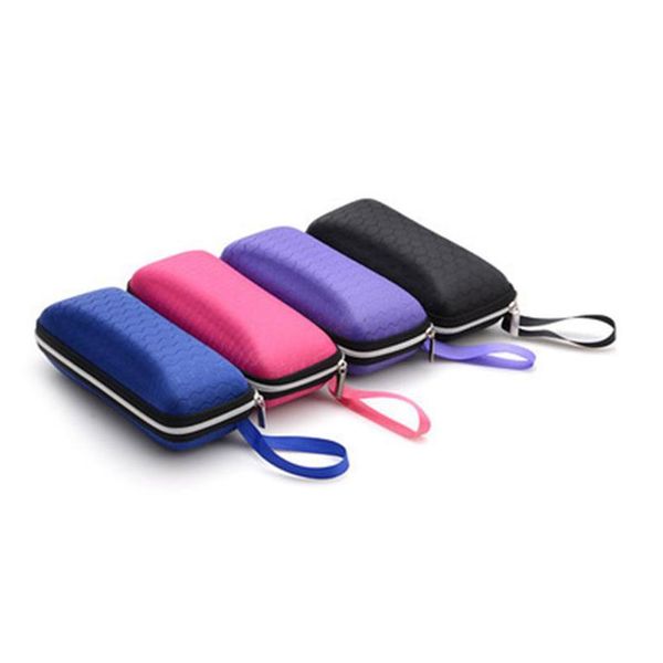 Étuis à lunettes de soleil 4 couleurs Rec Case Portable Boîte de rangement à glissière Résistance à l'écrasement Petites lunettes rigides Lunettes de protection Boîtes Drop D Dhzgp