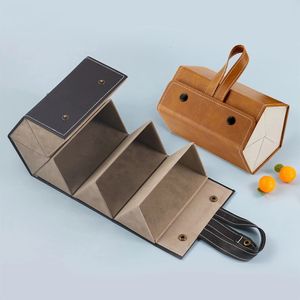 Zonnebrillen Cases 5Slots Reizen Zonnebril Organizer Opvouwbaar Ontwerp 6Slots PU Brillen Opbergdoos Doos Meerdere Hangende Brillen Houder Display 230717