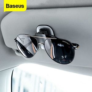 Étuis pour lunettes de soleil Sacs Baseus Porte-lunettes de soleil pour voiture Pare-soleil Lunettes Clip Auto Organisateur intérieur Accessoires de voiture Clip de rangement pour lunettes Porte-lunettes J230328