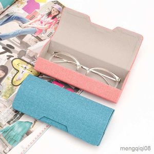 Estuches para gafas de sol Bolsas Caja de gafas de color Estuche para gafas de lino Almacenamiento óptico hecho a mano para mujeres Organizador portátil