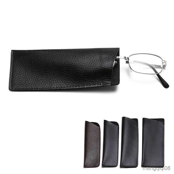 Lunettes de soleil étuis sacs doux rétro en cuir yeux lunettes de lecture sac pochette de poche pour hommes lunettes accessoires