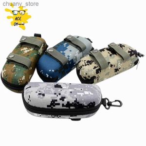 Lunettes de soleil CAS CAMOUFLAGE LOCTOS DE SUMBRES DE SUMBRE SURGEUR PORTABLE PORTABLE BOIS CEINTURE CEINTROLE SUMPLASSE BOX DE Rangement Organisateur pour le camping extérieur Randonnée Y240416