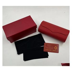 Zonnebrillen Hard -bril Case Spektakel Verpakking Glazen schoonmaakstoffen Pouch Luxury Brand Doel Drop levering mode