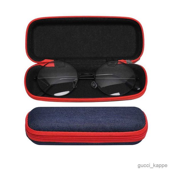 Estuches para gafas de sol pc Caja de gafas de tela unisex Cremallera Gafas de sol Protección Resistencia Contenedor Estuche para anteojos Gafas Bolsa de transporte R231014