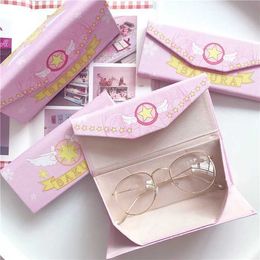 Zonnebrillen Cases Pink-achtige creatieve persoonlijkheid kan worden getransporteerd met drie glazen unisex draagbare dozen met glazen accessoires Q240524