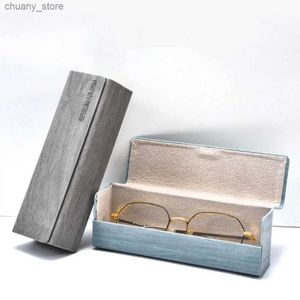 Coupes de lunettes de soleil Case de lunettes portables Retro Myopia Lunettes de soleil Boîte de rangement Fashion Anti-pression HARD Cadre Herges Case Y240416