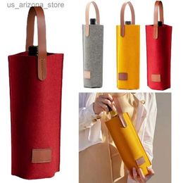 Lunettes de soleil Cois Bags de vin Felt Bottle Isolate Handbags Hands Carrier Carrier Fermers Antffiones ou Cadeaux de mariage Q240426