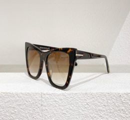 Zonnebrillen Cat Eye 846 Havana Brown Shaded Women Fashion Shades Sun Glasses UV -lens met boxsunglasses9124880