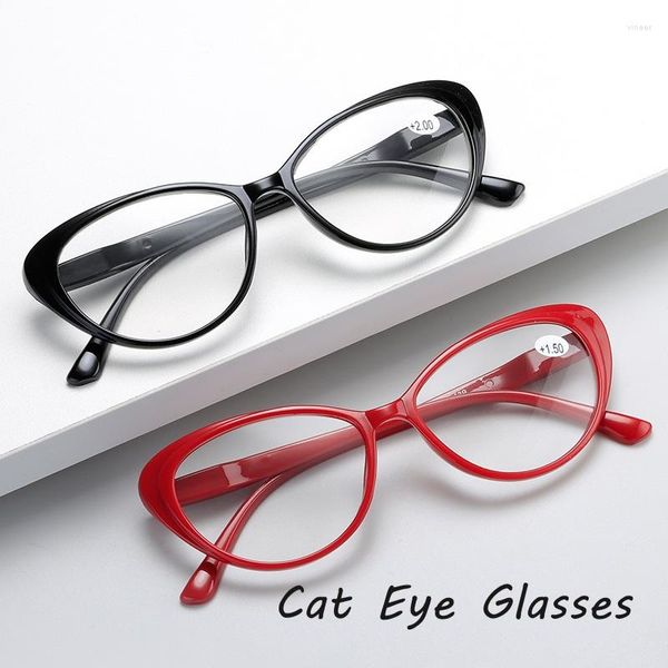Gafas de sol de lectura tipo ojo de gato, gafas anti-luz azul para hipermetropía, gafas de ordenador para mujer, presbicia antiradiación