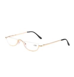 Lunettes de soleil Lunes de lecture des yeux de chat Femmes hommes Metal Half-Frame Eyeglass Presbype Femelle Male Male Spectacles Hyperopia Semi-Rimles 2908607