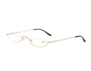 Zonnebrillen katten oog leesglazen vrouwen mannen metaal half frame presbyopische bril met vrouwelijke mannelijke semi -randloze hyperopie bril 6920898