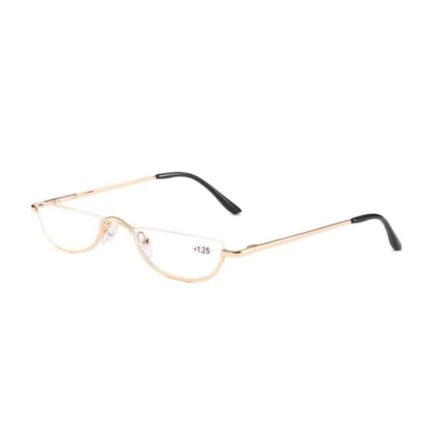 Lunettes de soleil œil de chat lunettes de lecture femmes hommes métal demi-monture presbyte lunettes femme mâle semi sans monture hyperopie lunettes1067507