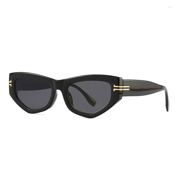 Lunettes de soleil œil de chat femme Morden marque nuances noires dégradé lunettes de soleil femme Cool Designer Feminino Gafas