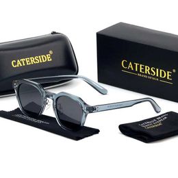 Zonnebrillen caterside retro gepolariseerde mannen zonnebrillen TR90 frame mode dames zonnebril buitenglazen Hoge kwaliteit reizen UV400 brillen cadeau D240429