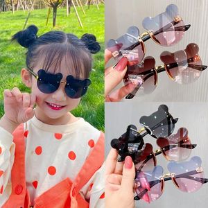 Gafas de sol Moda para niños Gafas para bebés Chicas de moda Niños Lindo oso de dibujos animados Antideslumbrante Antiradiación