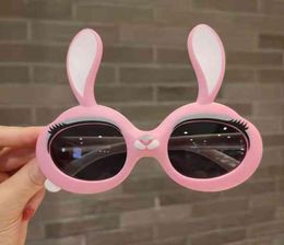 Gafas de sol Children039s gafas de sol polarizadas niña linda súper conejo gafas de silicona anti ultravioleta sunshade1261746
