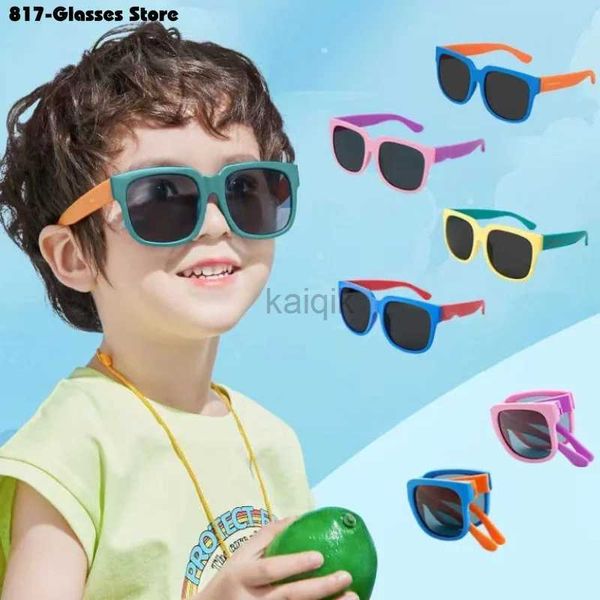 Gafas de sol Gafas de sol plegables para bebés anteojos para bebés Viajes de verano para niños y niñas 240416