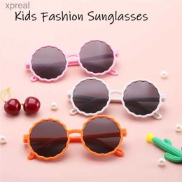 Lunettes de soleil pour enfants Lunettes de soleil Round Round Retro Boys and Girls Lunettes de soleil Famous Brand Designer mignon Baby Outdoor Sunshade UV400 Lunettes pour enfants WX