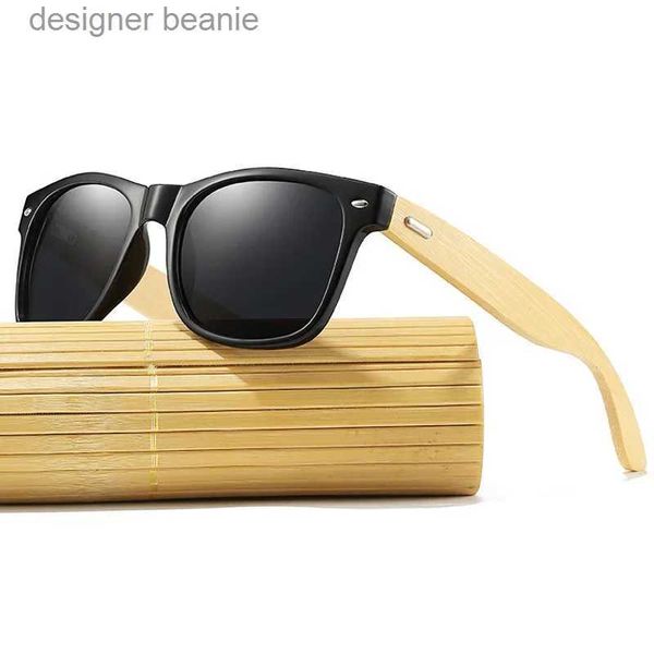 Lunettes de soleil classiques en bambou et bois, Design de marque pour hommes, miroir enduit, lunettes rétro UV400 ShadowC24320