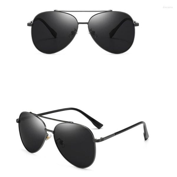 Gafas de sol clásicas para hombre y mujer, marco de Metal, antiradiación, marca de viaje, conducción, sombrilla, estilo, moda, gafas de sapo