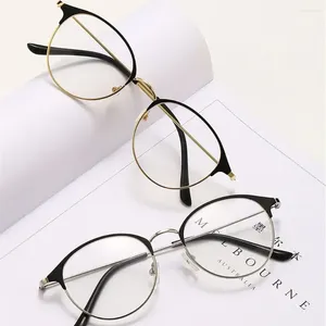 Zonnebrillen klassieke metalen ronde frame bril vrouwen optische glazen ultralichte unisex myopia vision care bryear -1.0--4.0 gafas