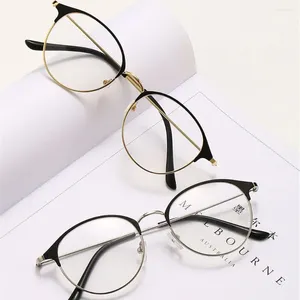 Zonnebrillen klassieke metalen ronde frame bril vrouwen optische bril Ultralichte unisex myopia vision care bryear -1.0--4.0