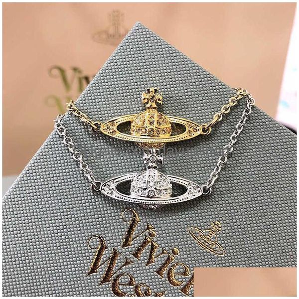 Lunettes de soleil classiques Vivienne We West Empress Dowager Womens Fashion Bracelet Drop Delivery Accessoires Dhejb
