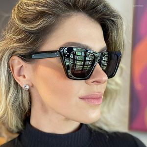 Lunettes de soleil classiques femmes œil de chat créateur de mode Vintage femme blanc Cool rétro Cateye lunettes UV400