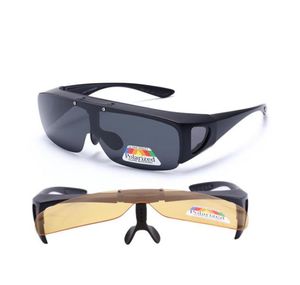 Zonnebrillen clip op mannen vrouwen gepolariseerd dagavond rijden passen boven bril op recept bril frame flip up lenzen coolsunglas8704585