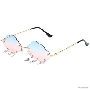 Zonnebrillen wolkenvorm vintage zonnebrillen glazen toon retro onregelmatige unisex kostuum vrouwen meisje leeftijd 10 compatibel met gepolariseerd