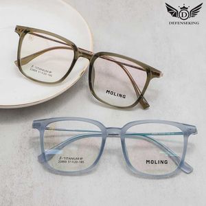 Zonnebrillen Verzamelbaar Moling Plastic Steel 23869 Japan Zengyeong Handgemaakt Titanium Empire Grote gezicht Liepglas Frame Fashion Men Women's Literature and Art Close