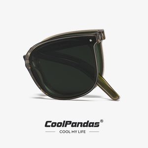 Zonnebril CoolPandas 2022 Opvouwbaar Frame Vrouwen Opvouwbare Bril Mannen Gepolariseerde Lens Mode Zon Brand Design EyewearSunglasses