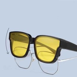 Lunettes de soleil couvre-lunettes de soleil spéciales pour myopie polarisée conduite Tiktok le même type de clip anti ultraviolet