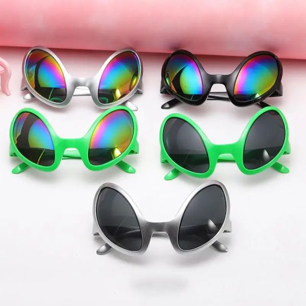 Lunettes de soleil Creative Party Eyeglass Rainbow Lenses Sunshade Eyewear Alien Lunettes Uvanti Lunettes de soleil drôles 2023 Nouvelle vente de punk à la mode