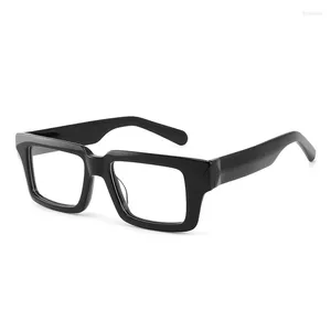 Gafas de sol Cubojue 150 mm Negro Hombres Gafas de lectura Mujeres Rectángulo Plano Top Anteojos Marco Gafas masculinas para prescripción Grande Grande