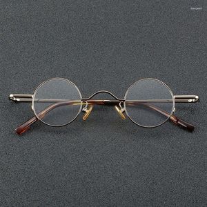 Zonnebril Cubojue 35mm Kleine Ronde Leesbril Mannen Vrouwen Brons Zwart Brillen Frame Mannelijke Vintage Nerd Bril Voor Optische Lens