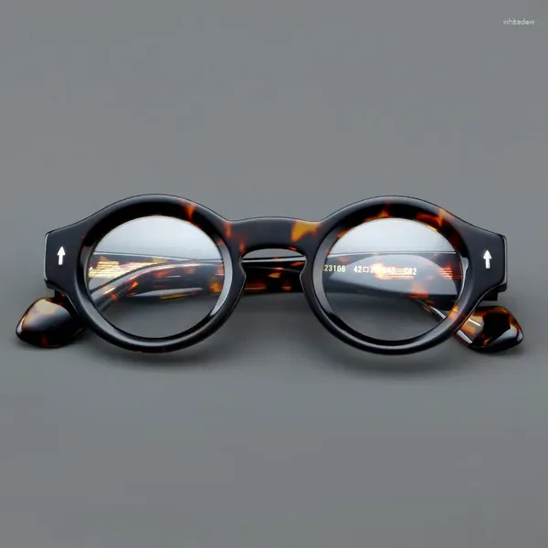 Lunettes de soleil Cubojue Acétate Rond Hommes Lunettes de Lecture Femmes Noir Tortue Épais Lunettes Cadre Mâle Unisexe Nerd Spectacles Pour Dioptrie