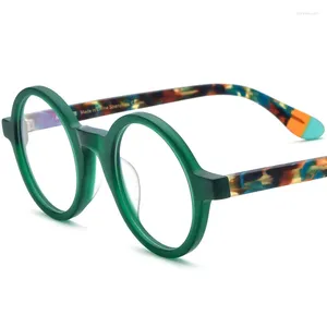 Lunettes de soleil Cubojue Matte Green Hommes Lunettes de lecture Femmes Petites lunettes rondes Cadre Mâle Rouge Lunettes pour prescription 150 250 450 500