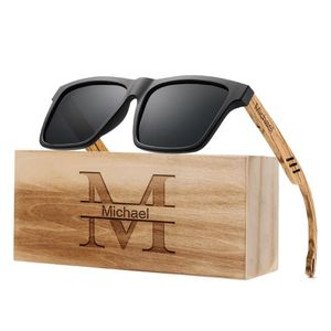 Lunettes de soleil personnalisées gravées pour hommes, lunettes de soleil polarisées en bois, lunettes de soleil personnalisées pour femmes, motif en bois, cadeau d'anniversaire pour garçons d'honneur