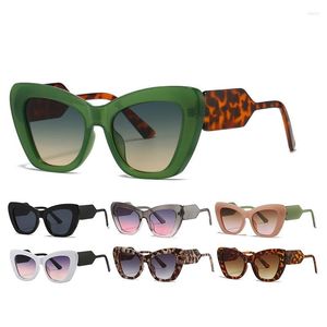 Lunettes de soleil Logo personnalisé rétro luxe surdimensionné oeil de chat dégradé Protection UV lunettes femmes nuances lunettes de soleil Streetwear