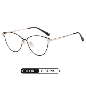 Lunettes de soleil Myopie personnalisée Lunettes de prescription Cadre Femme Femme Anti Blue Light Oeil Eysses Dames Spectacle décoratif UV400 341J