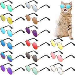 Gafas de sol Lindo Perro Gato Gafas de sol de moda retro Gafas Gafas transparentes Protección Cachorro Gato Maestro Gafas de cosplay Accesorios para fotos de mascotas