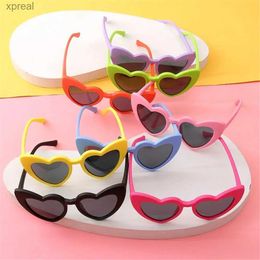 Zonnebrillen schattige retro roze glazen kinderen zonnebril kindergrens zonnebrillen hartvormige zonnebril wx