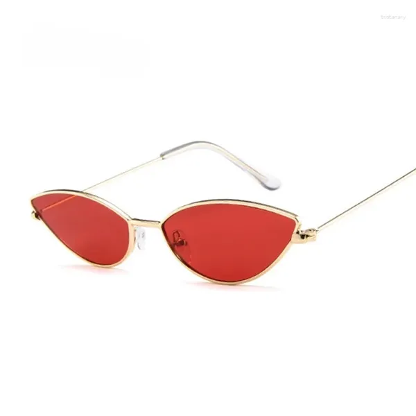Gafas de sol lindas sexy ojo de gato mujer retro pequeño negro rojo rosa cateye gafas de sol femeninas sombras vintage para