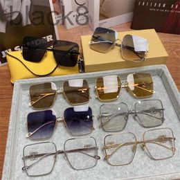 Lunettes de soleil Designer 2022 New Dark Glasses Metal Large Square LW 00OY