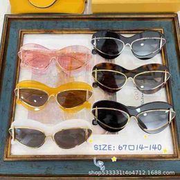 Zonnebrillen Designer board cat eye frame zonnebril 40119 damesmode veelzijdig UV-bestendig dubbel frame zonnebril trendy K520