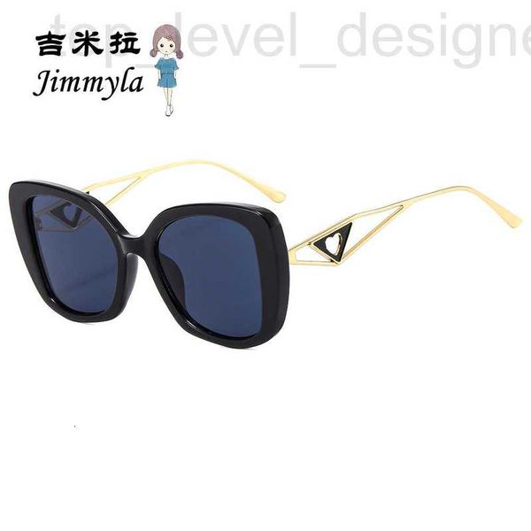 Lunettes de soleil Designer Cat's Eye Tide Contraste Moderne Femme Amour Décoratif Internet Célèbre Instagram Street Photo Lunettes FHV9